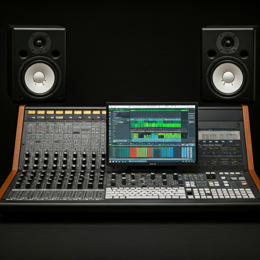 Outboard analog gear rack at Studio Smart One